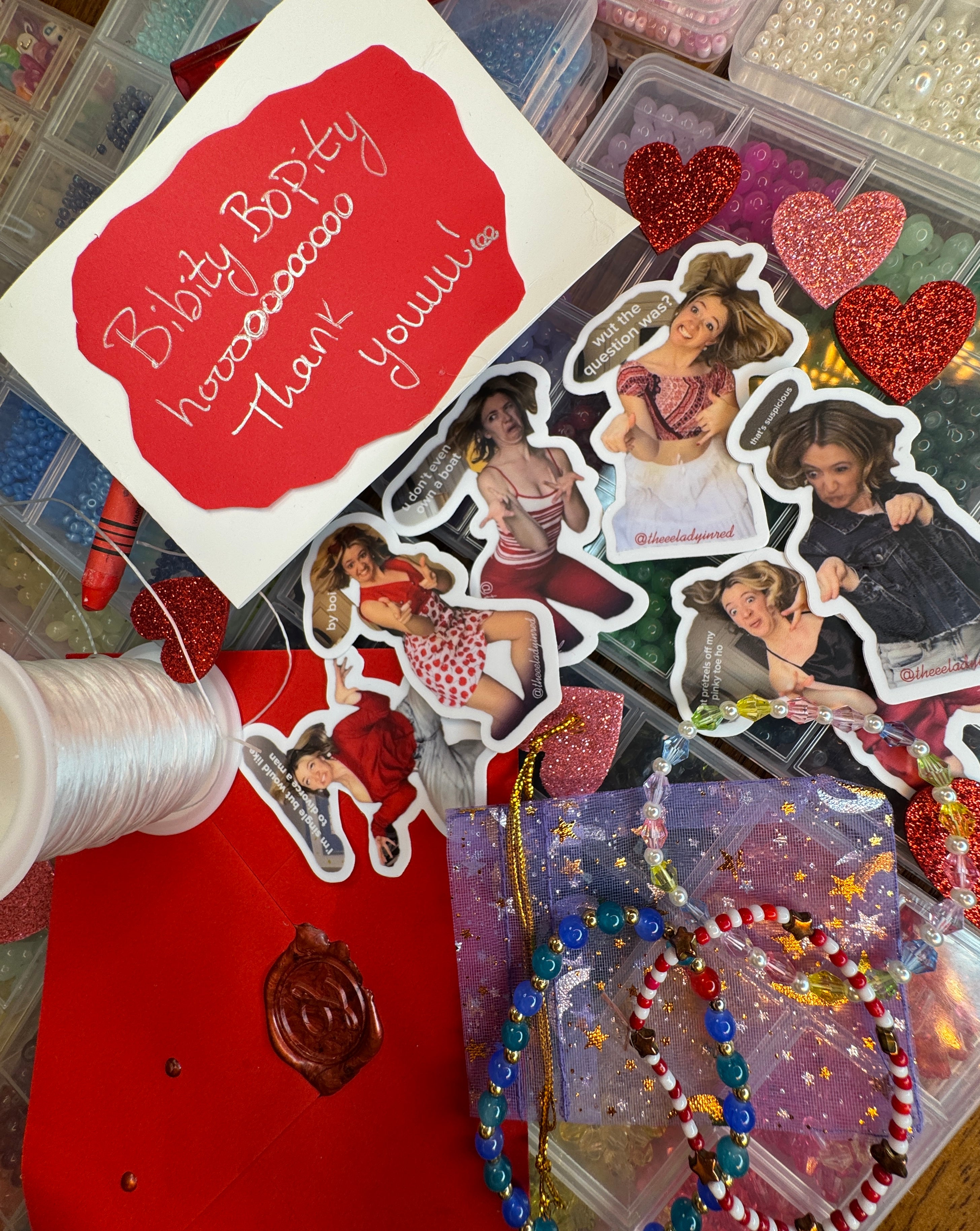 Friendship Bracelet + Stickers :)